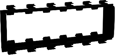 Фото ДКС F0003AB Каркас 6 мод Viva In-liner Front черный DKC