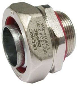 ДКС EX6014-2527 Взрывозащищенная Ex e муфта металлорукав-коробка. DN26 мм. M25х1,5.Никелированная латунь. IP66/67