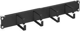ДКС R5PC191HEB Кабельный органайзер 4 кольца 19" 1U RAL9005