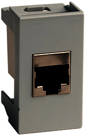 ДКС 45148 Розетка RJ-45 кат5E,экр,Viva,1 мод.,сер