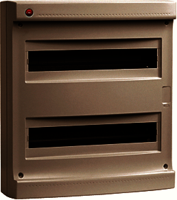 ДКС 83636 Щиток настен. без дверцы 36(2х18) мод.,IP40, серый