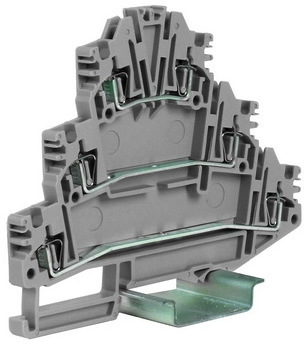 ДКС ZHL200GR HLD.2/GR(Ex) пружинный зажим трех-уровневый 2,5 кв.мм, серый