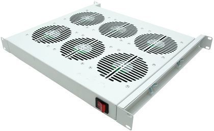 ДКС R519VSIT4FT Вентиляторный модуль 19", 4 вент. с термостатом RAL 7035