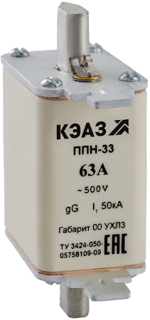 Фото Вставка плавкая ППН-33-X3-00-100А-УХЛ3