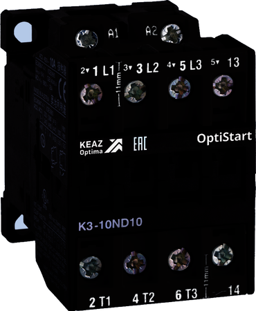 Фото КЭАЗ 116927 Контактор OptiStart K3 3P 14А 400//230В AC 5.5кВт,