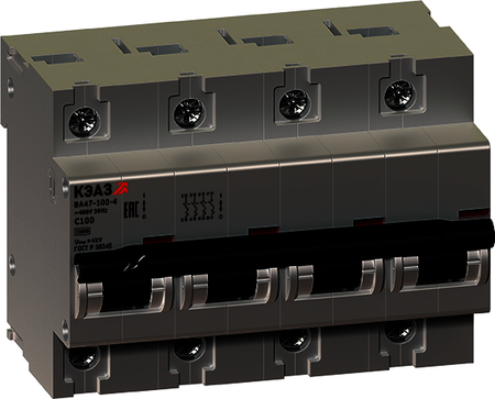 233039 Выключатель автоматический модульный ВА47-100-4С40-УХЛ3-КЭАЗ