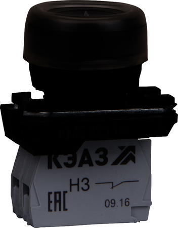 Фото КЭАЗ 248243 Кнопка КМЕ4211м-черный-1но+1нз-цилиндр-IP65-