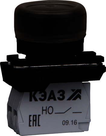 Фото КЭАЗ 248245 Кнопка КМЕ 4220м 2но+0нз цилиндр IP65 черн.