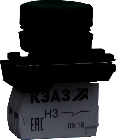 Фото КЭАЗ 248247 Кнопка КМЕ4511м-зеленый-1но+1нз-цилиндр-IP54- (шт)