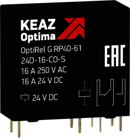 КЭАЗ 281036 Реле промежуточное OptiRel G RP40-61-24D-16-CO-S