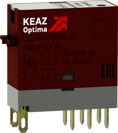 КЭАЗ 281057 Реле промежуточное OptiRel G RP46-52-110D-8-CO/TIL