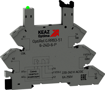 КЭАЗ 281159 Розетка для реле OptiRel G RR93-51-48-60U-6-P