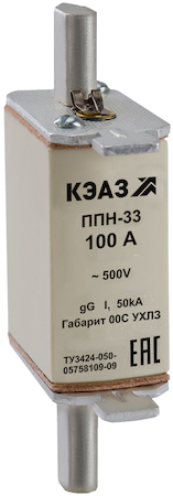 Фото Вставка плавкая ППН-33-X3-00С-40А-УХЛ3