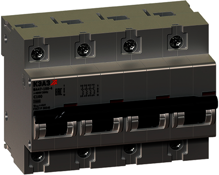 141634 Выключатель автоматический модульный ВА47-100-4С100-УХЛ3-КЭАЗ