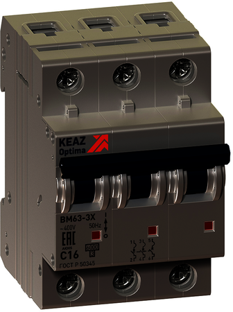 Фото КЭАЗ 103895 Выключатель нагрузки модульный OptiDin BM63P-340-УХЛ3 (ВМ63Р)