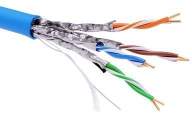 ДКС RN6AUFLS5BL Информационный кабель экранированный  U/FTP 4х2 CAT6A, LSZH, синий