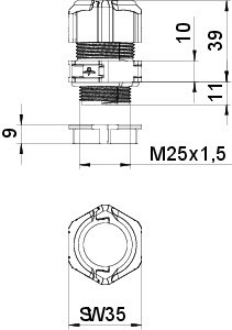 OBO Bettermann Ввод кабельный разборный V-TEC TB25 OBO 2024910