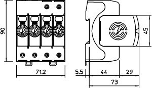 Фото УЗИП для силовых сетей 3+NPE (Класс I+II), 280 В