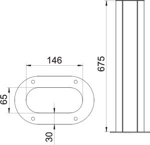 OBO Bettermann Колонна электромонтажная 0.68м 1-сторонняя 70х140х675мм ISSOGHS70140RW алюм. бел. OBO 6289098