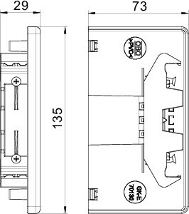 OBO Bettermann Заглушка кабель-канала торцевая Rapid 80 70х130мм GK-E70130WA ABS-пластик серебр. бел. OBO 6274574