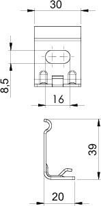 OBO Bettermann Держатель настенный 35х50 WH GRM35 FT OBO 6016443