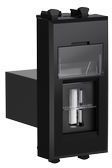 ДКС 4402401 USB 2.0 розетка модульная, тип А-А, "Avanti", "Черный квадрат", 1 модуль
