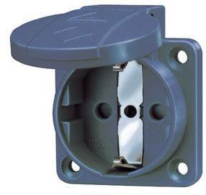 MENNEKES Розетка Schuko 16А 2P+З IP54 син. Mennekes 11061