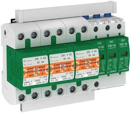 OBO Bettermann Комплект УЗИП 3 пол. (Класс I+II) 255В PS3-VA TNC OBO 5089768