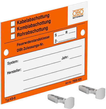 OBO Bettermann Табличка маркировочная KS-S ES OBO 7205427