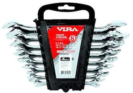 Набор ключей рожковых (8 предметов) VIRA 511026