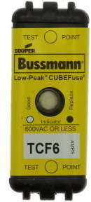 Предохранитель CUBE TIME DELAY 600В АС/300 DC без индикация EATON TCF6RN