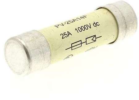 Предохранитель 25А 1000В DC для фотоэлектрики цилиндрический EATON PV-25A14F