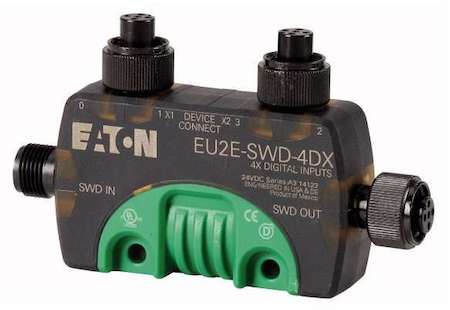 Модуль ввода/вывода T-Connector EU2E-SWD-4DX IP67 24В M12 EATON 174726