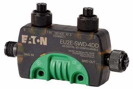 Модуль ввода/вывода T-Connector EU2E-SWD-4DD IP67 24В M12 EATON 174732