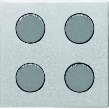 Плата центральная SR-4-N2PL 4-кноп. free@home Zenit серебр. ABB 2CLA222640N1302
