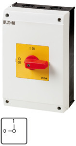 Выключатель в корпусе 3п 63А P3-63/I4-RT красн. ручка EATON 207357