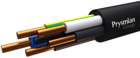 Prysmian Кабель ВВГнг(А)-LS 5х1.5 0.66кВ (бухта) (м) РЭК-PRYSMIAN 1505040101