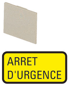 Шильдик "ARRET D' Urgence" 399SQ25 жел. EATON 048638