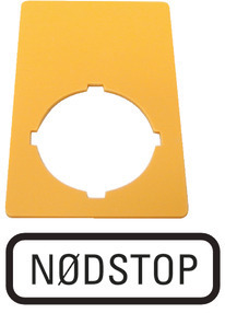 Знак аварийная остановка 50х33мм "NODSTOP" M22-XZK-DK99 жел. EATON 216478