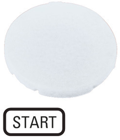 Шильдик кнопочный плоский "START" M22-XD-W-GB1 бел. EATON 218197