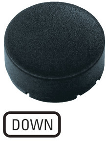 Шильдик кнопочный выступающий "ВНИЗ" M22-XDH-S-GB4 черн. EATON 218245