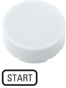 Шильдик кнопочный выступающий "START" M22-XDH-W-GB1 бел. EATON 218242