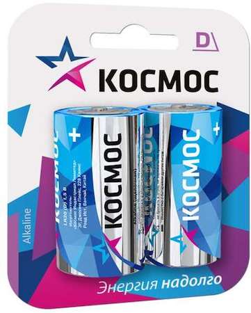 КОСМОС Элемент питания алкалиновый LR LR20 Максимум BP2 (блист.2шт) Космос KOCLR20MAX2BL