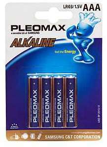Элемент питания алкалиновый LR LR03 BP-4 (блист.4шт) Pleomax C0019241