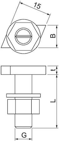 OBO Bettermann Болт с прямоугольной головкой M8х25мм CL20HB M8х25 ZL OBO 1148016
