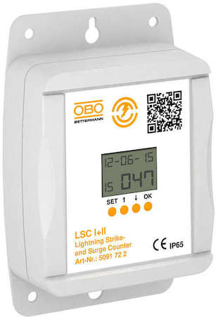 OBO Bettermann Счетчик импульсов молний (с индикацией даты и времени) LSC I+II OBO 5091722
