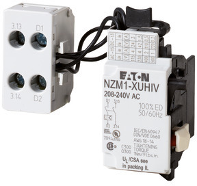 Расцепитель минимального напряжения 480 - 525В AC + 2НО доп. контакта NZM1-XUHIV480-525AC EATON 259543