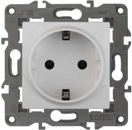 ERA Б0034264 14-2101-01 Эл/ус ЭРА Розетка 2P+E Schuko, 16A-250В, IP20, Эра Elegance, белый