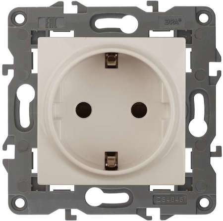 ERA Б0034265 14-2101-02 Эл/ус ЭРА Розетка 2P+E Schuko, 16A-250В, IP20, Эра Elegance, сл.кость