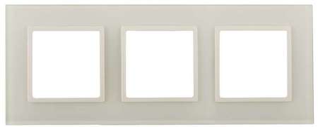 ERA Б0034507 14-5103-02 Эл/ус ЭРА Рамка на 3 поста, стекло, Эра Elegance, сл.кость+сл.к